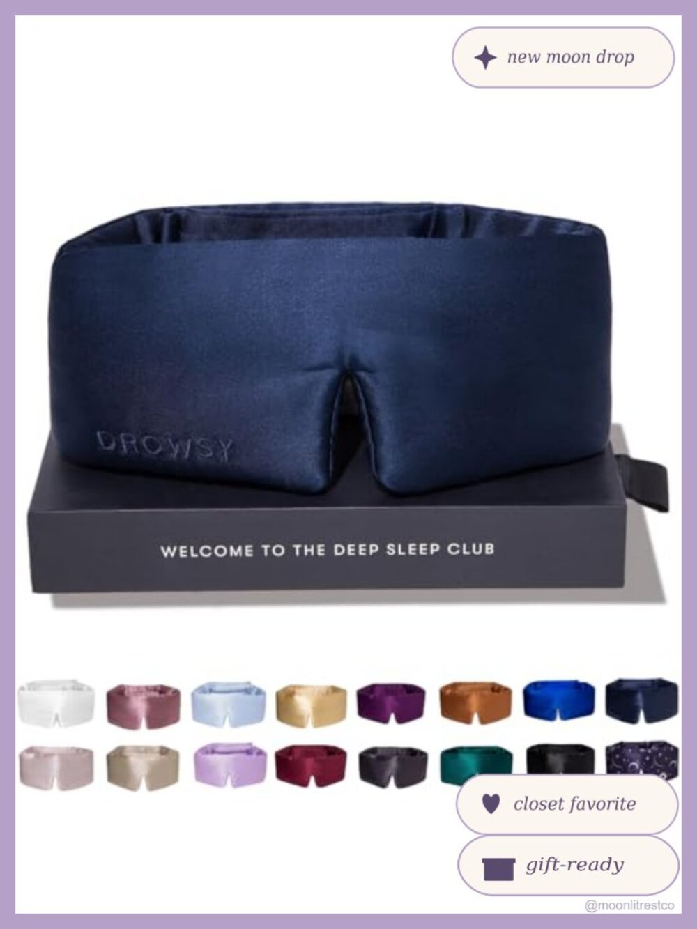 100% Mulberry Silk Sleep Mask Adjustable Light Blocking Padded